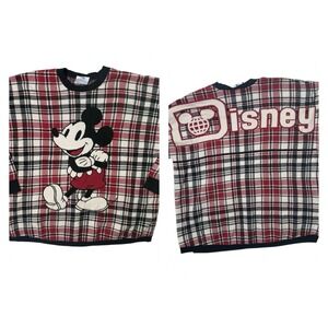 Walt Disney World Holiday Jersey Sweater Plaid Mickey Spirit Red Black 2022 XXL